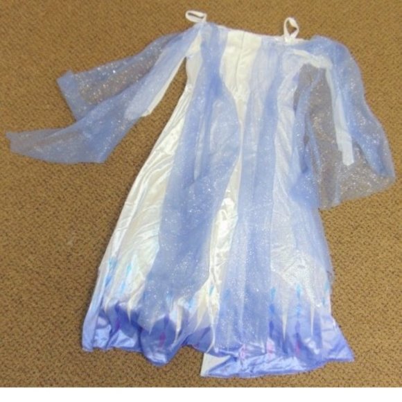 Toddler Disney Frozen Elsa Snow Queen Halloween Costume 3T/4T Dress, Wand Girls - Picture 7 of 11
